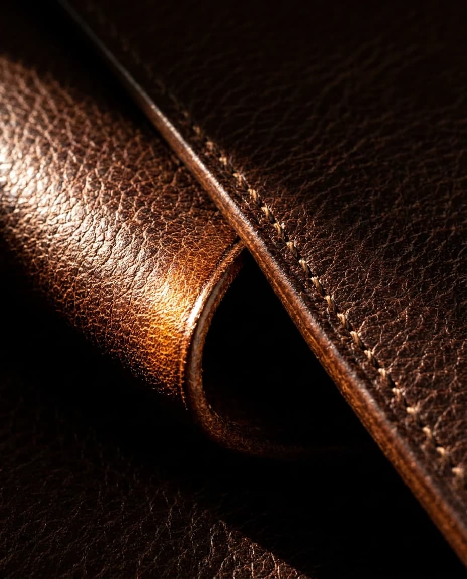 Same leather. One is brown. One is a grain.