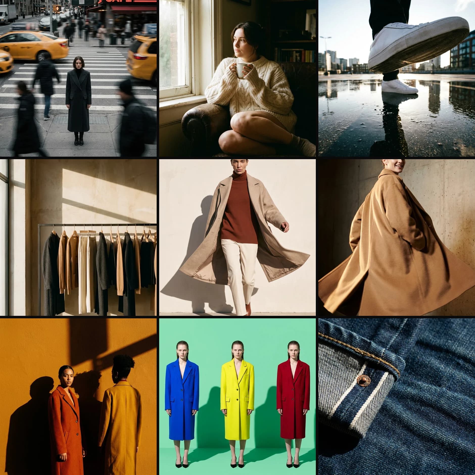 Nine posts. Two seasons, three photographers, one campaign frame used twice. compared with Nine assets. One month. One brand.