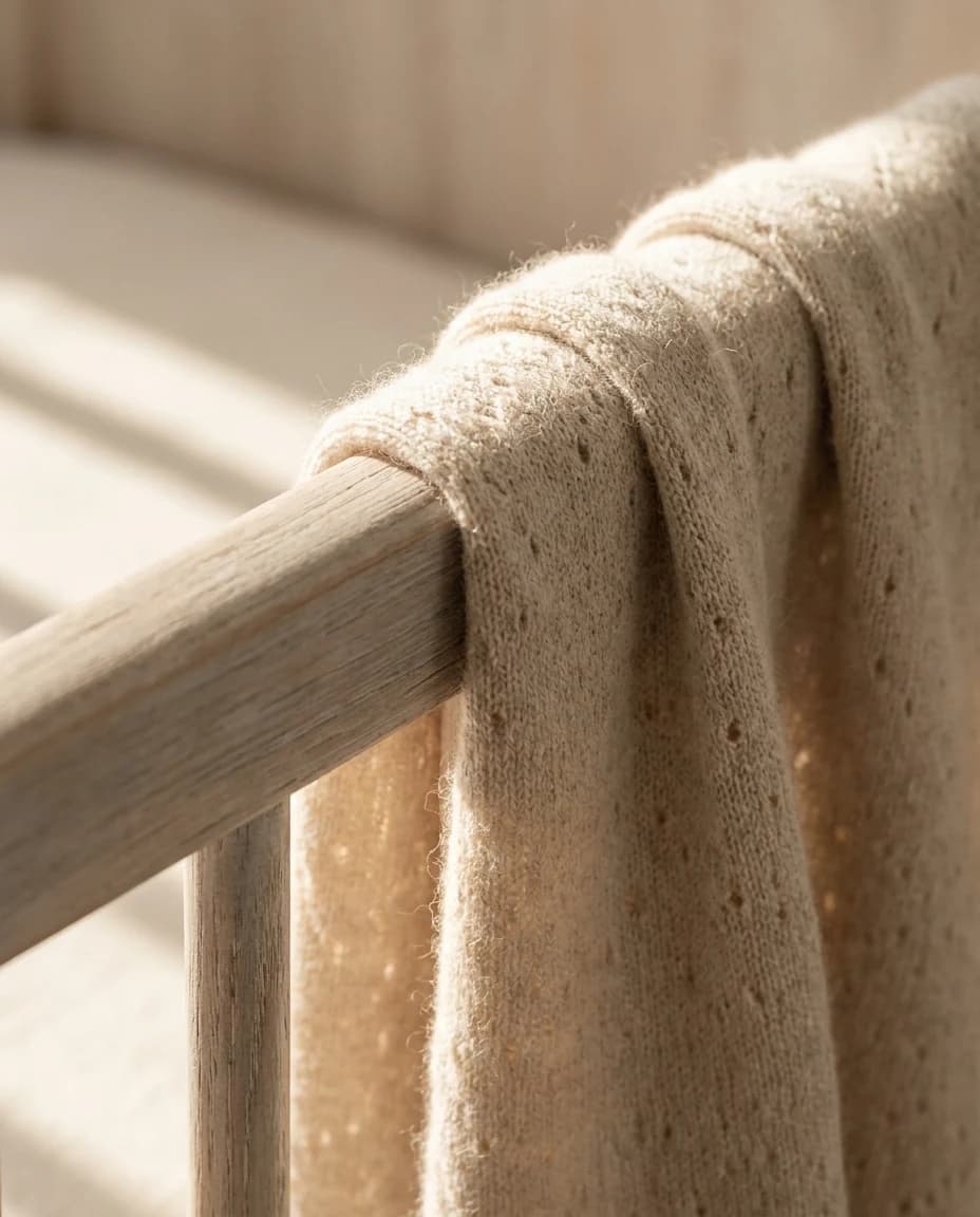 Same blanket. One is a pale blur. One is a texture.